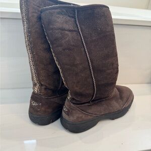UGG Chocolate Suede Tall Boots